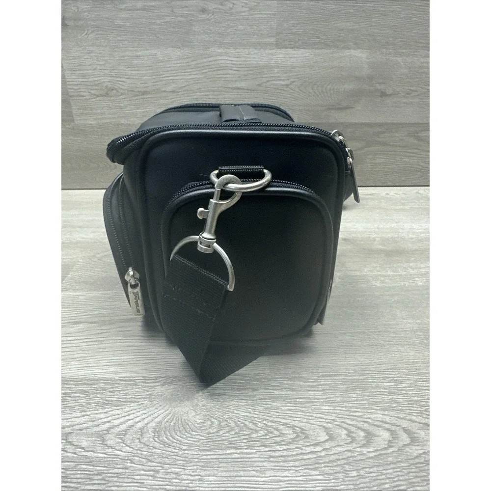 Targus‎ Black Leather Travel Camera Shoulder Bag With Strap - Multi Pocket Nice
